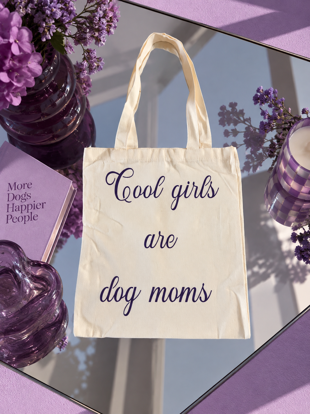 Cool girls are dog moms TOTE BAG
