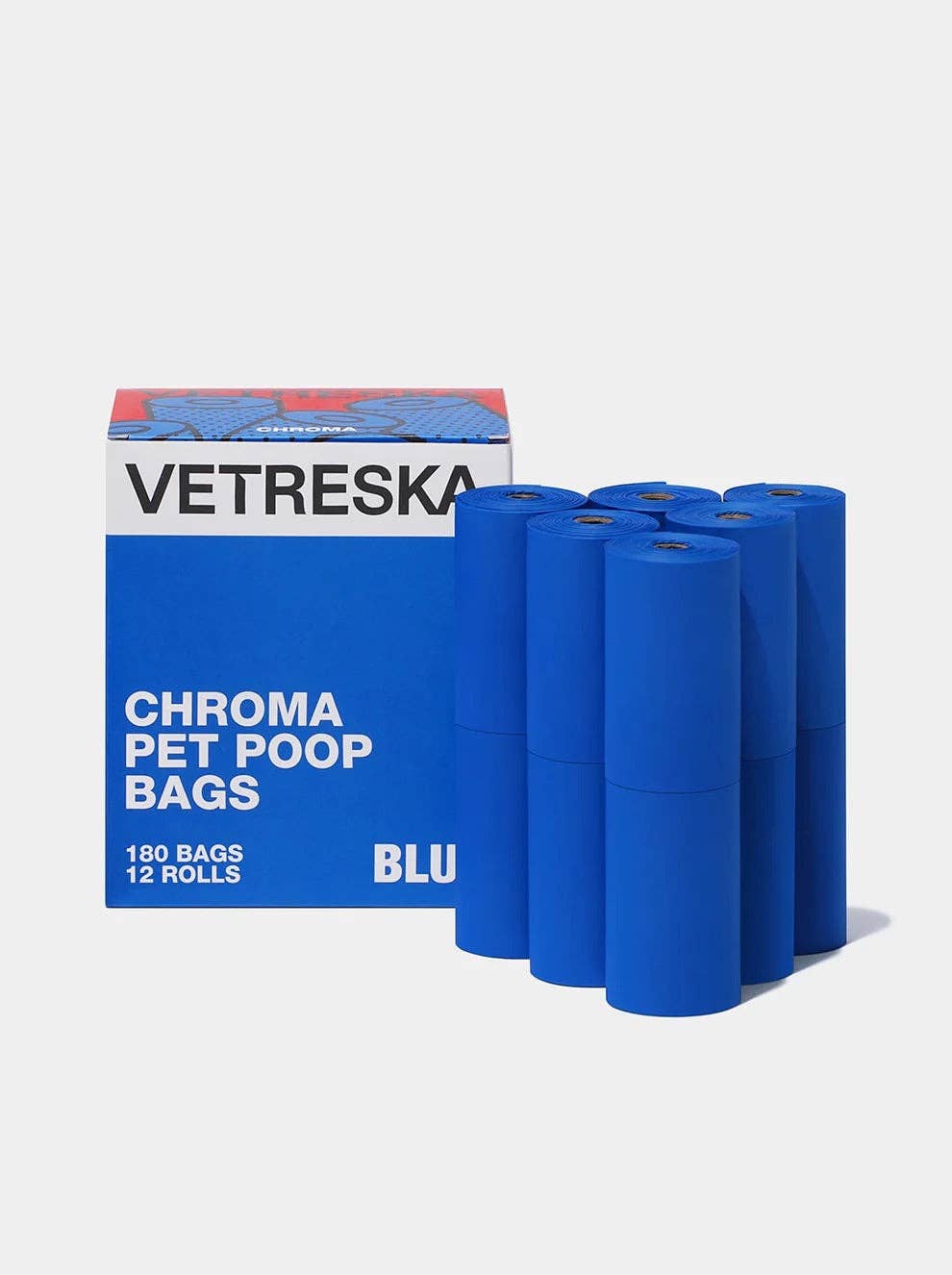 Vetreska - Set di sacchetti per escrementi alla fragola e dispenser: Standard / Chroma