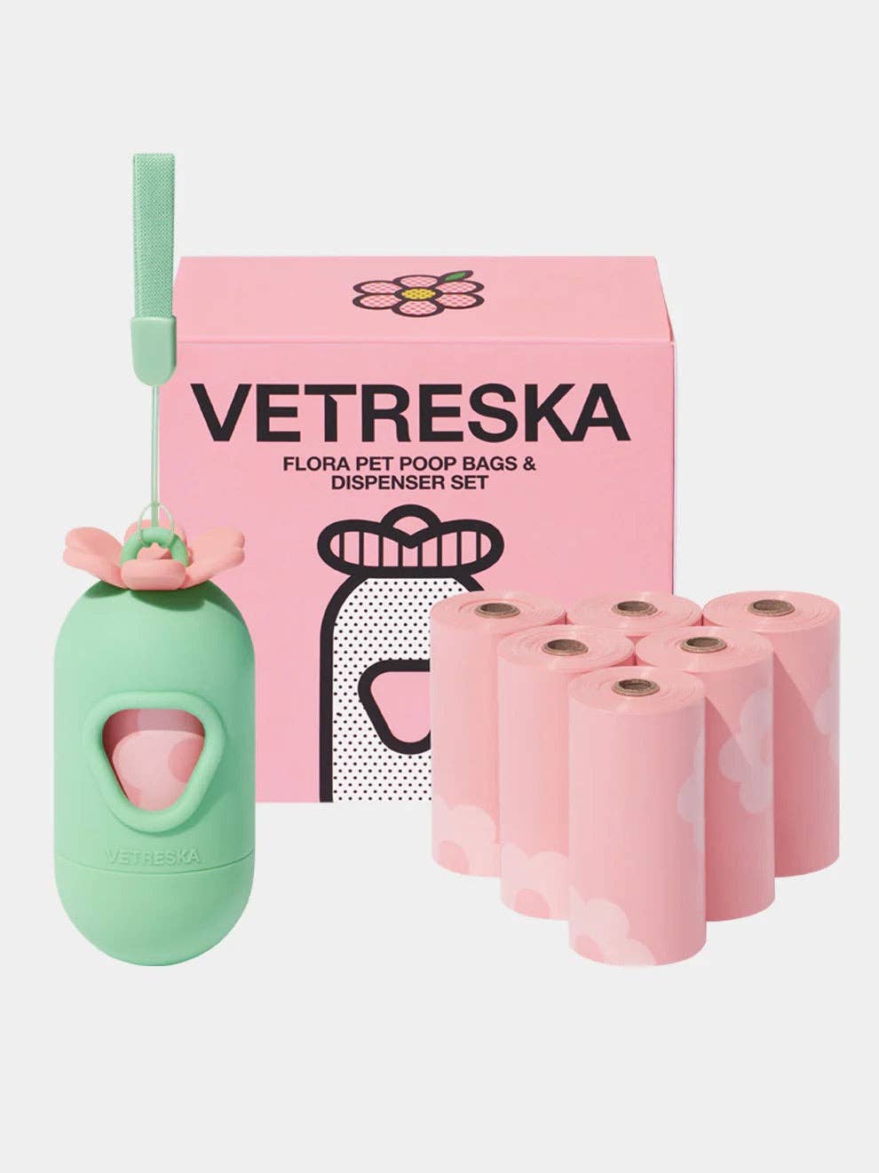 Confezione bundle: set sacchetti per escrementi Flora e dispenser: Standard