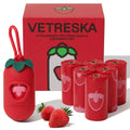 Vetreska - Set di sacchetti per escrementi alla fragola e dispenser: Standard / Strawberry