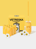 Vetreska - Set di sacchetti per escrementi alla fragola e dispenser: Standard / Daisy