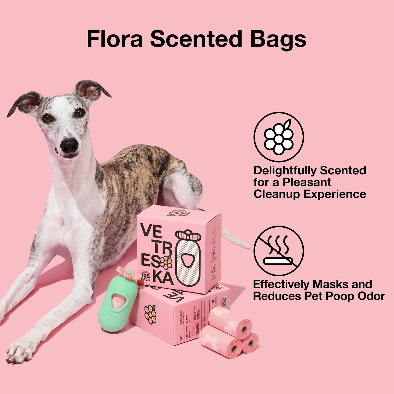 Confezione bundle: set sacchetti per escrementi Flora e dispenser: Standard