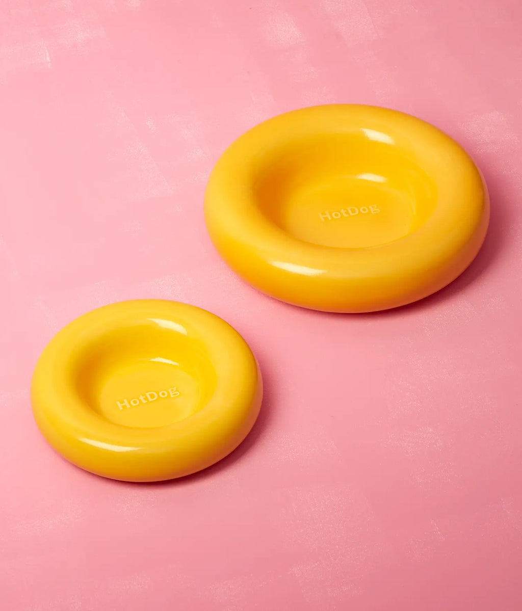Mangiatoia in ceramica gialla per cane: Amarillo / Pequeño